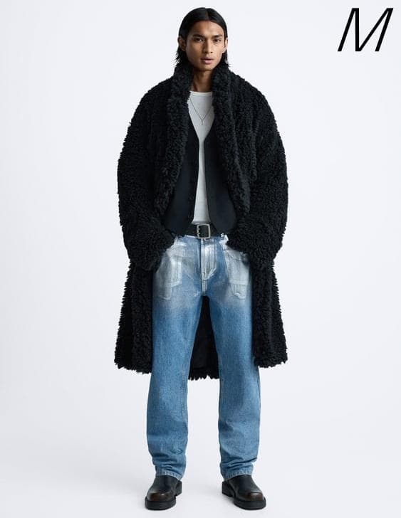 オンライン ショップ 安いファッション - ZARA フェイクボア ロング