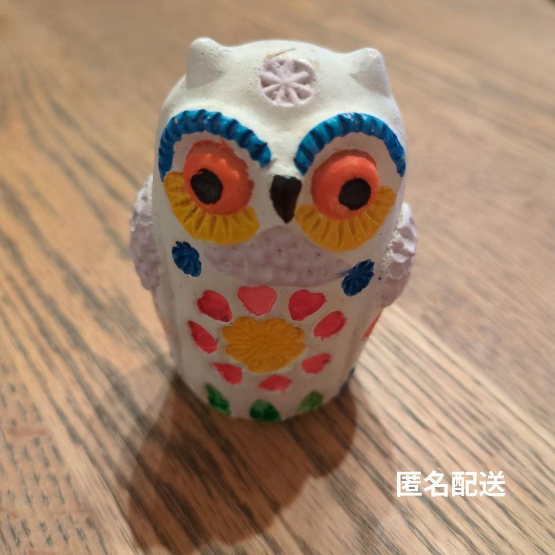中古品】カラフルなフクロウの置物 陶器 スペイン村 - メルカリ