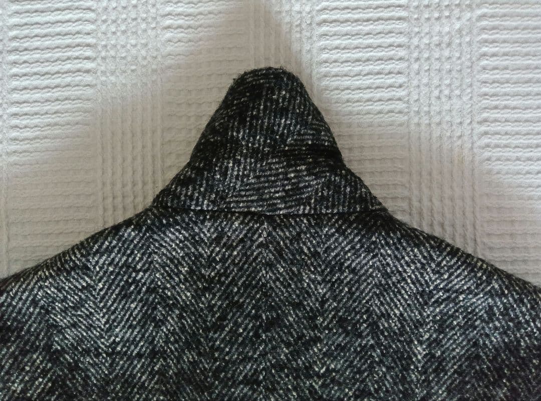 CANONICO 高級 チェスターコート アルパカ シルク モヘア混ツイード S