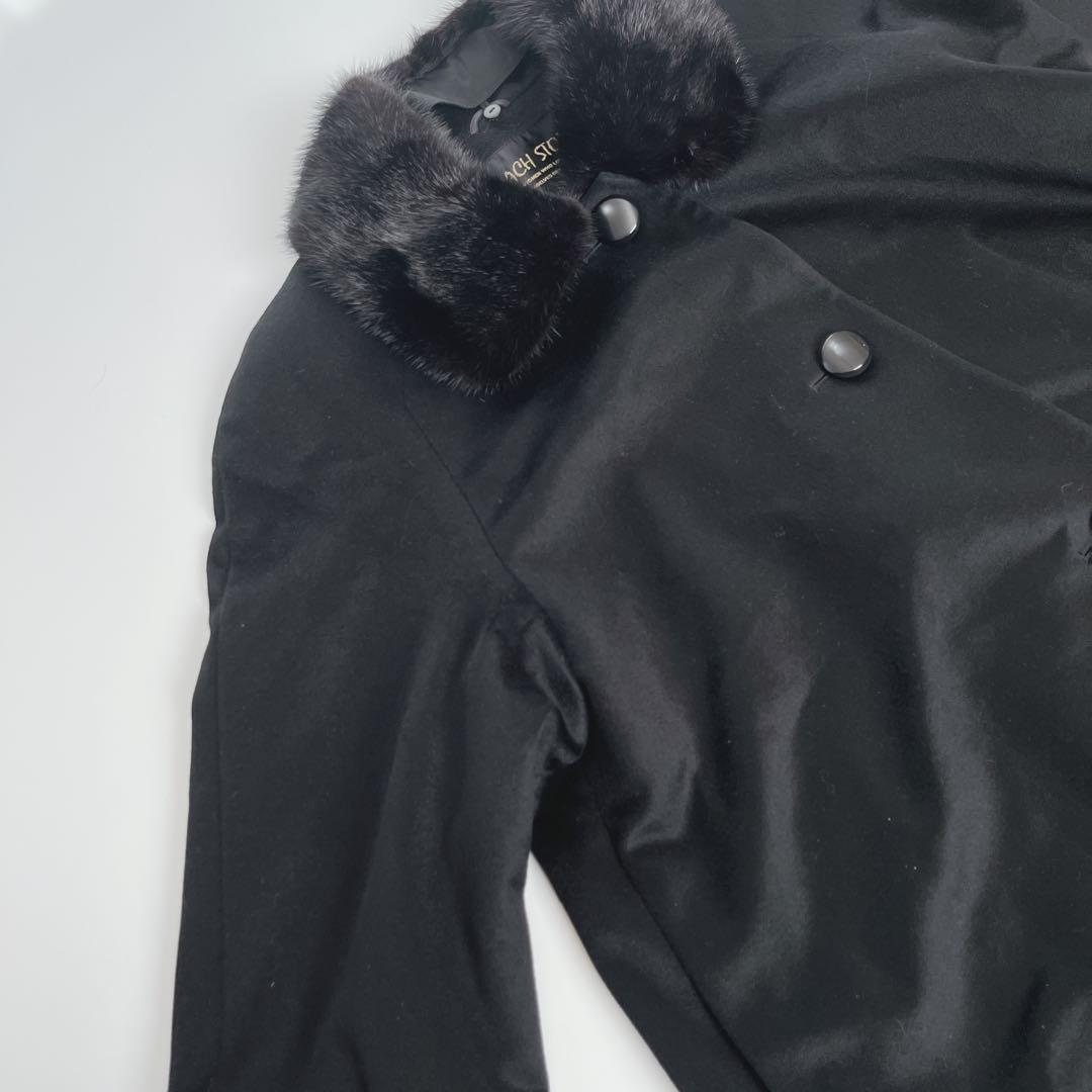 極美品✨カシミヤ100% マキシ丈ロングコート SAGA MINK 2WAY