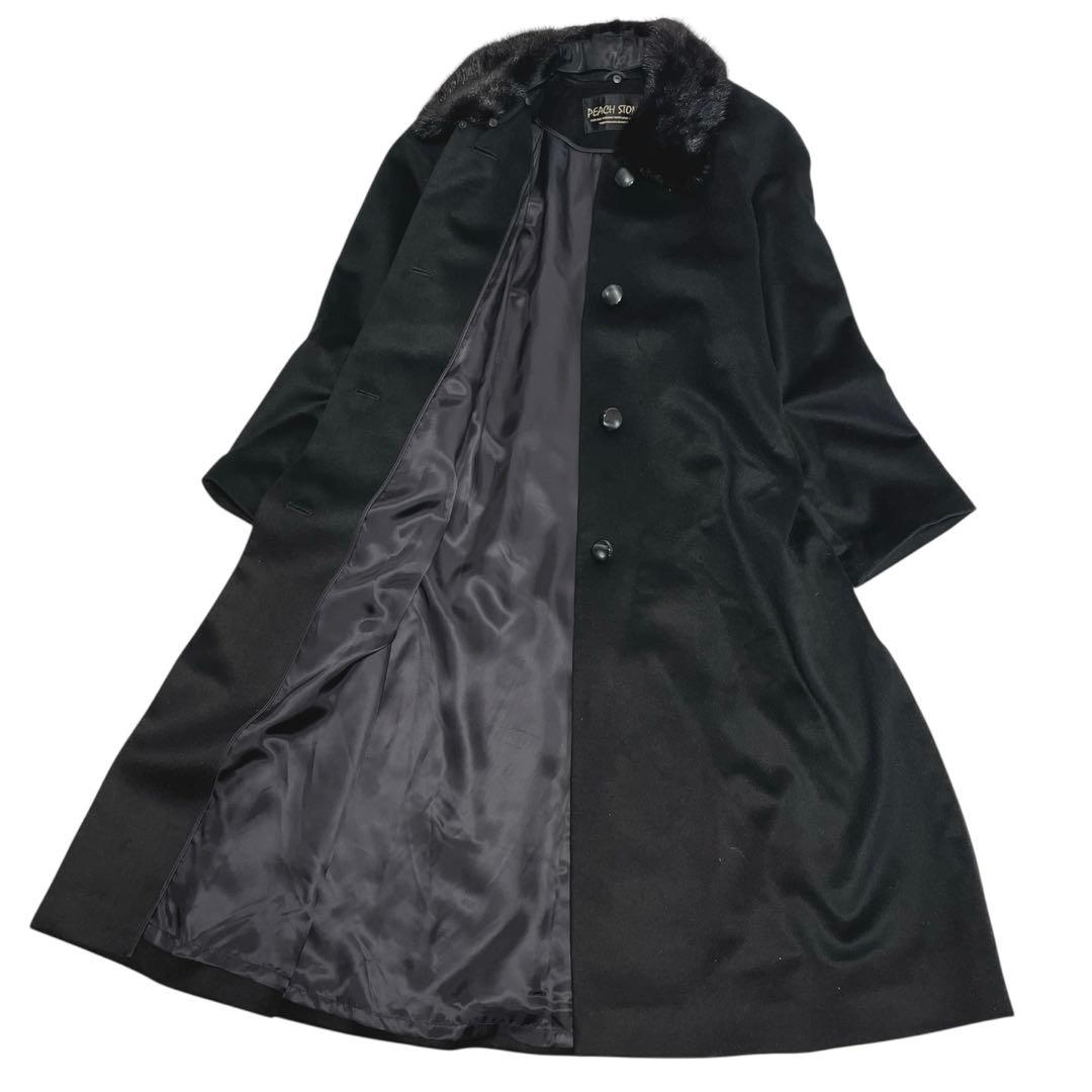 極美品✨カシミヤ100% マキシ丈ロングコート SAGA MINK 2WAY