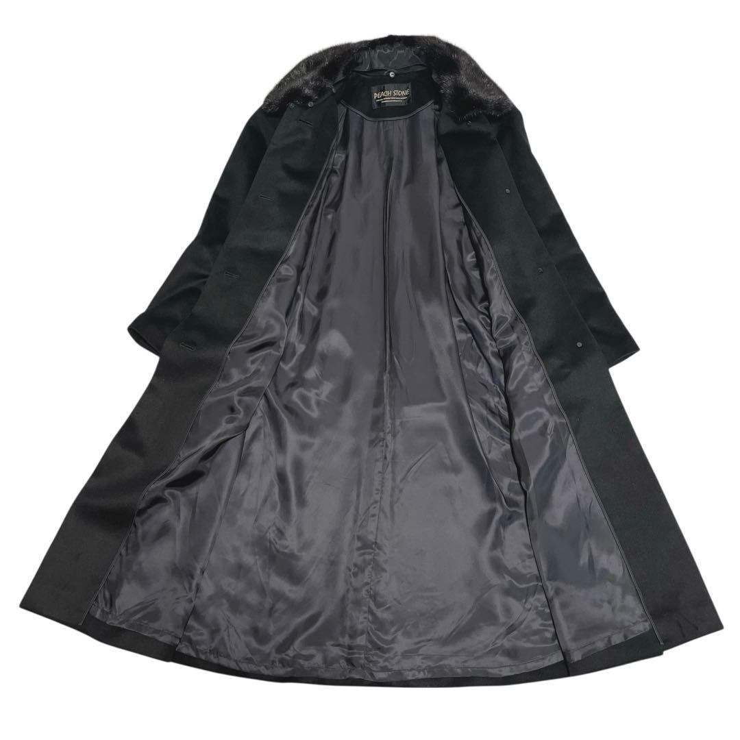 極美品✨カシミヤ100% マキシ丈ロングコート SAGA MINK 2WAY