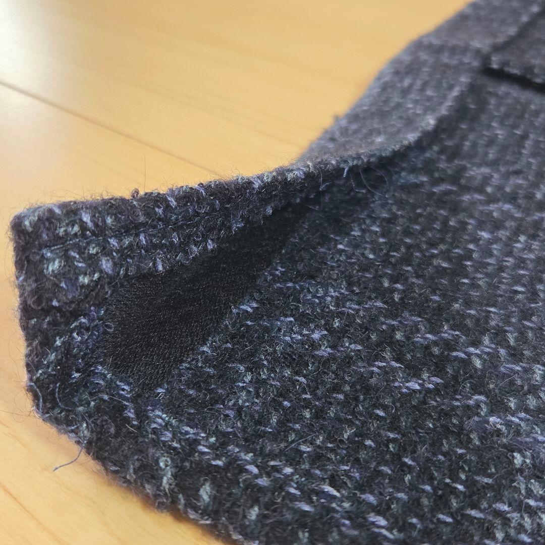 De Petrillo ネイビー系チェック チェスターコート - メルカリ