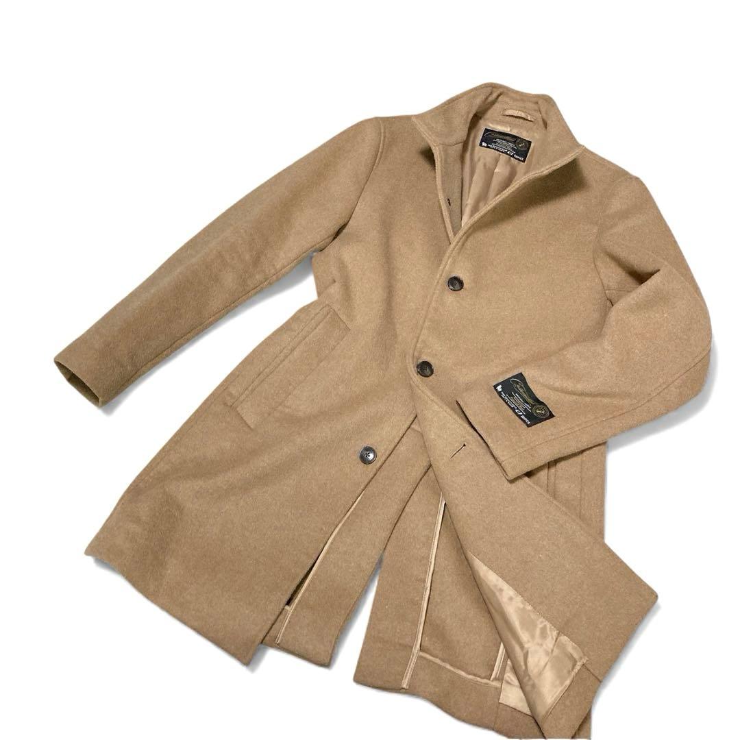 【美品】エディフィス417 カシミヤブレンドメルトンスタンドコート