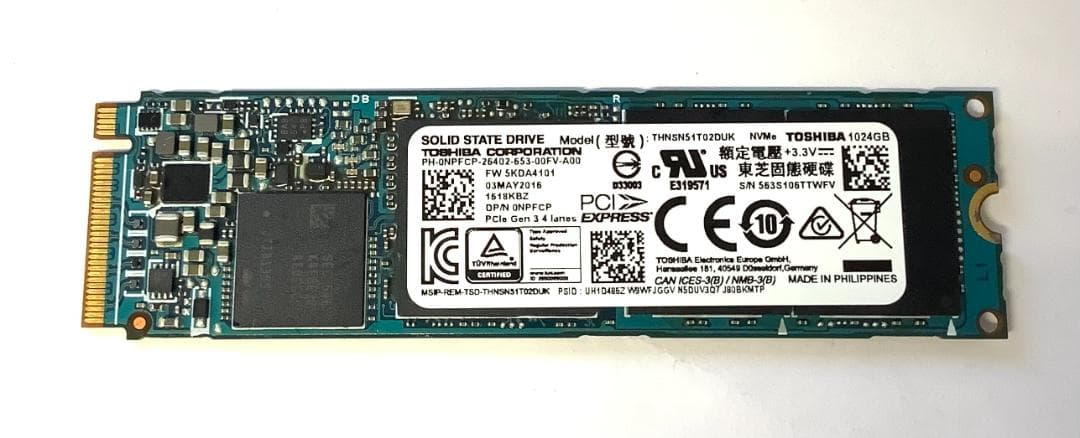 ②-WA451-TOSHIBA NVMe 1TB SSD 1点