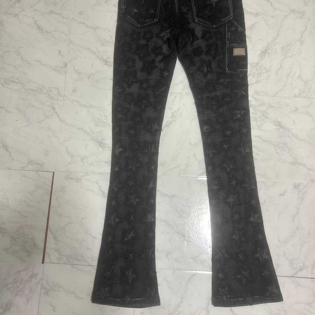 GUAPI 星柄 ブラックデニム 30 - パンツ安く 買う