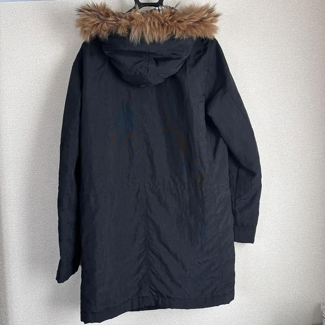 バーバリー ブルーレーベル ファー付き中綿入りモッズコート サイズＭ