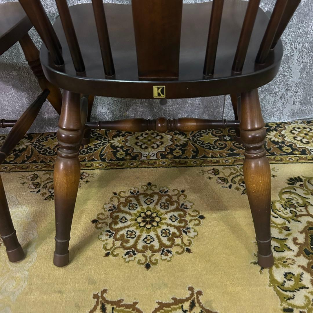 あき꧁飛騨産業 HIDA꧂キツツキマーク ボウバックチェア2脚 ウィンザー