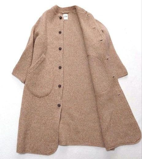 45R　アルル杢杢ニットのチロリアンコート　45rpm