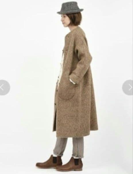 45R　アルル杢杢ニットのチロリアンコート　45rpm