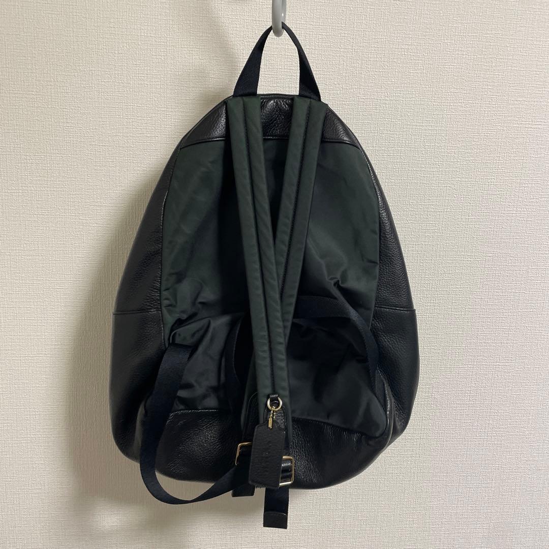 coach 黒レザーリュック