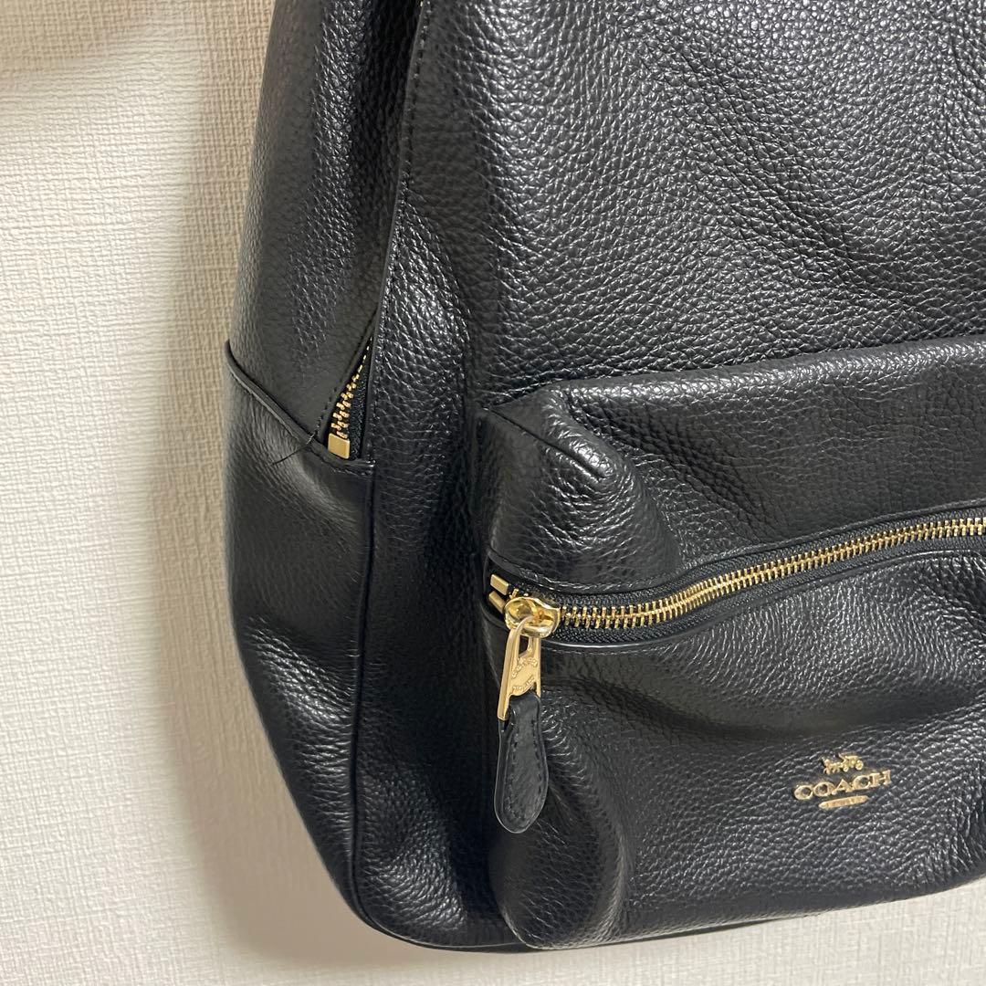 coach 黒レザーリュック