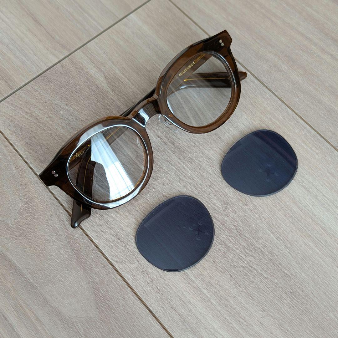 極美品【大人気】FEW サングラス（※色違いレンズ付き） アウ