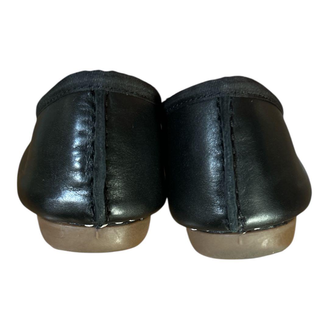 【美品】　クラークス　パンプス　ブラック　黒　リボン　バレーシューズ　24㎝