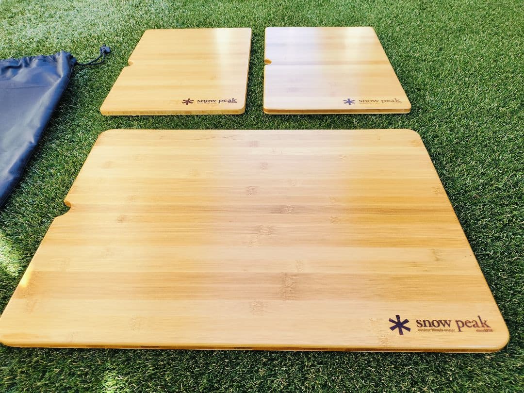 ☆希少☆初期型☆snowpeak IGT ウッドテーブル 3枚セット ケース付