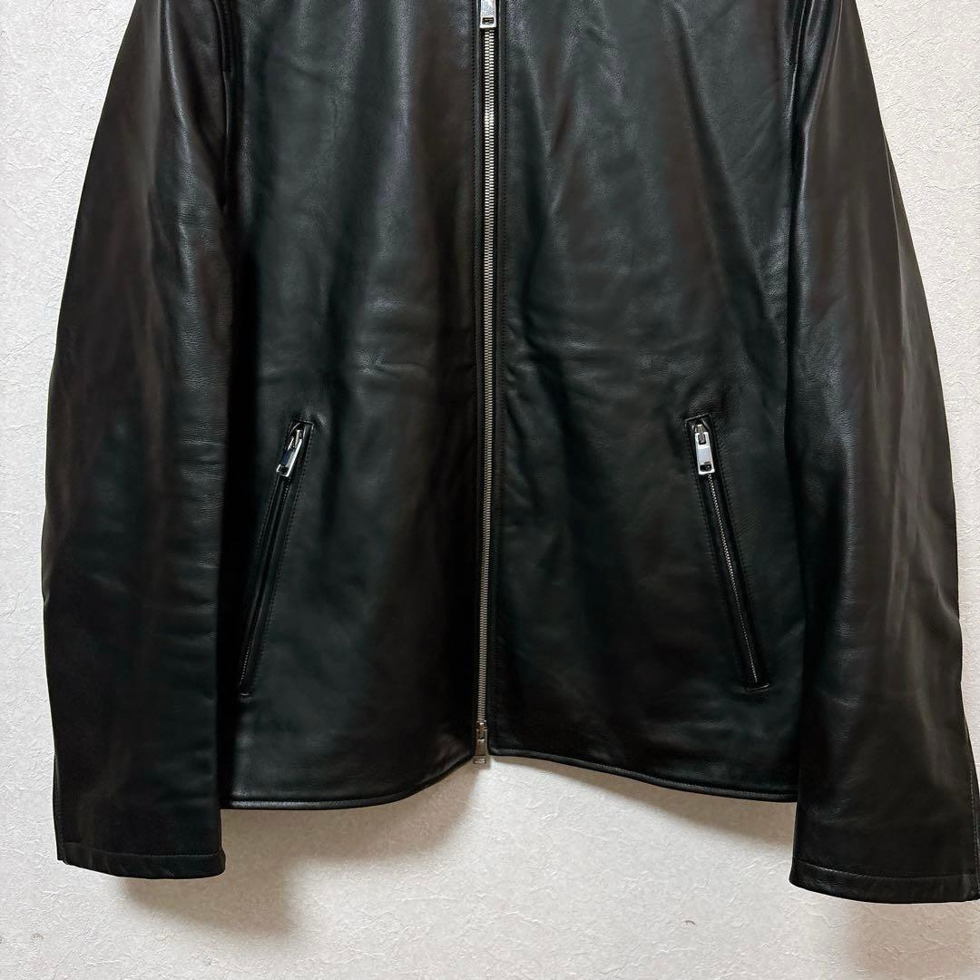 美品】Theoryセオリー シングルレザーライダースジャケット 牛革