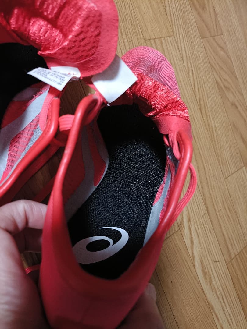 asics COSMORACER LD スパイクシューズ　赤　25センチ　女子