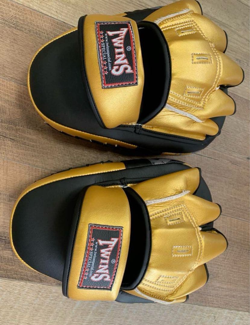 TWINS ペアパンチミット 金 ゴールド 黒