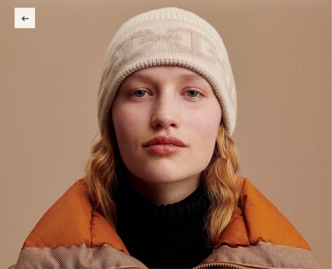 エルメス　シェーヌダンクル　ニットキャップ 《ヘヴン》　帽子　ニット帽　サイズM