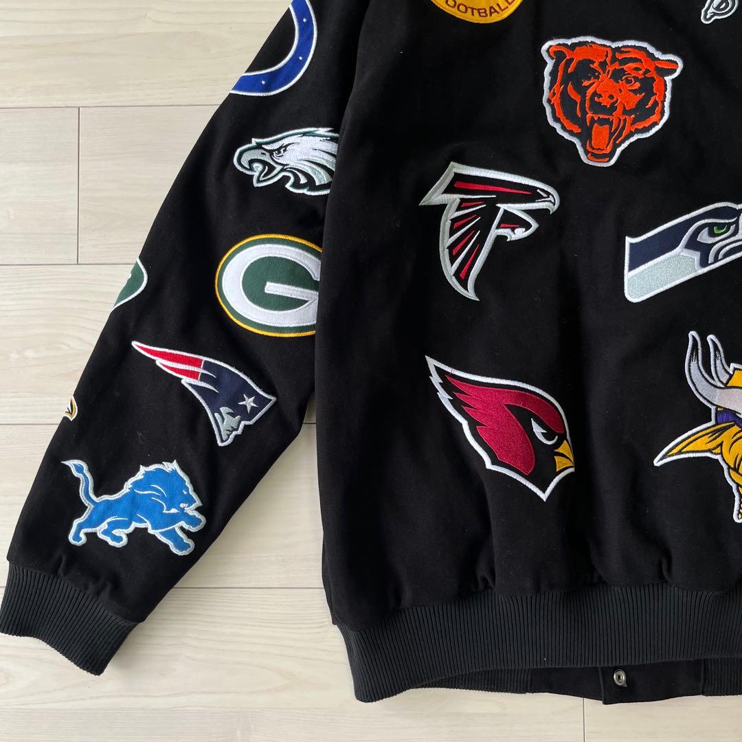 NFLチームロゴ刺繍スタジャン