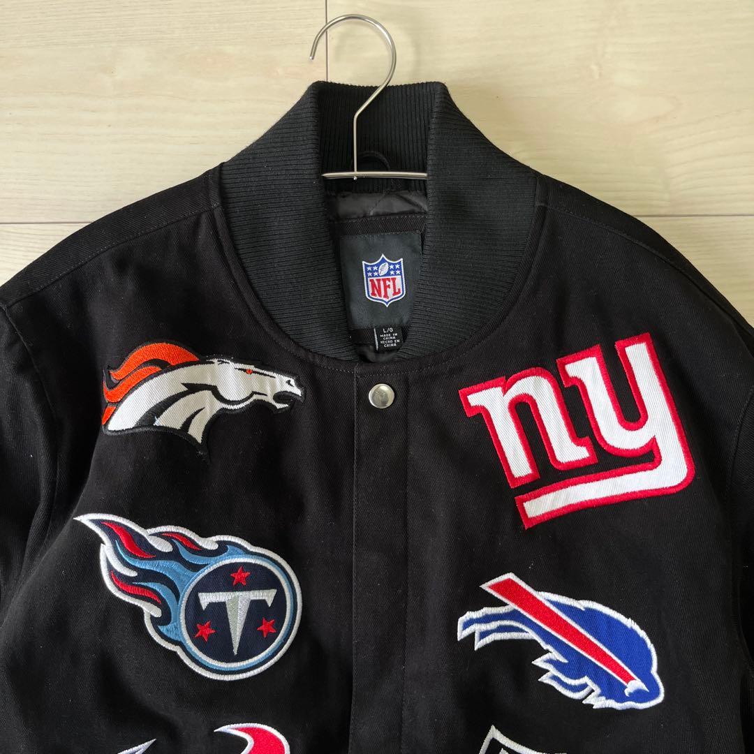 NFLチームロゴ刺繍スタジャン