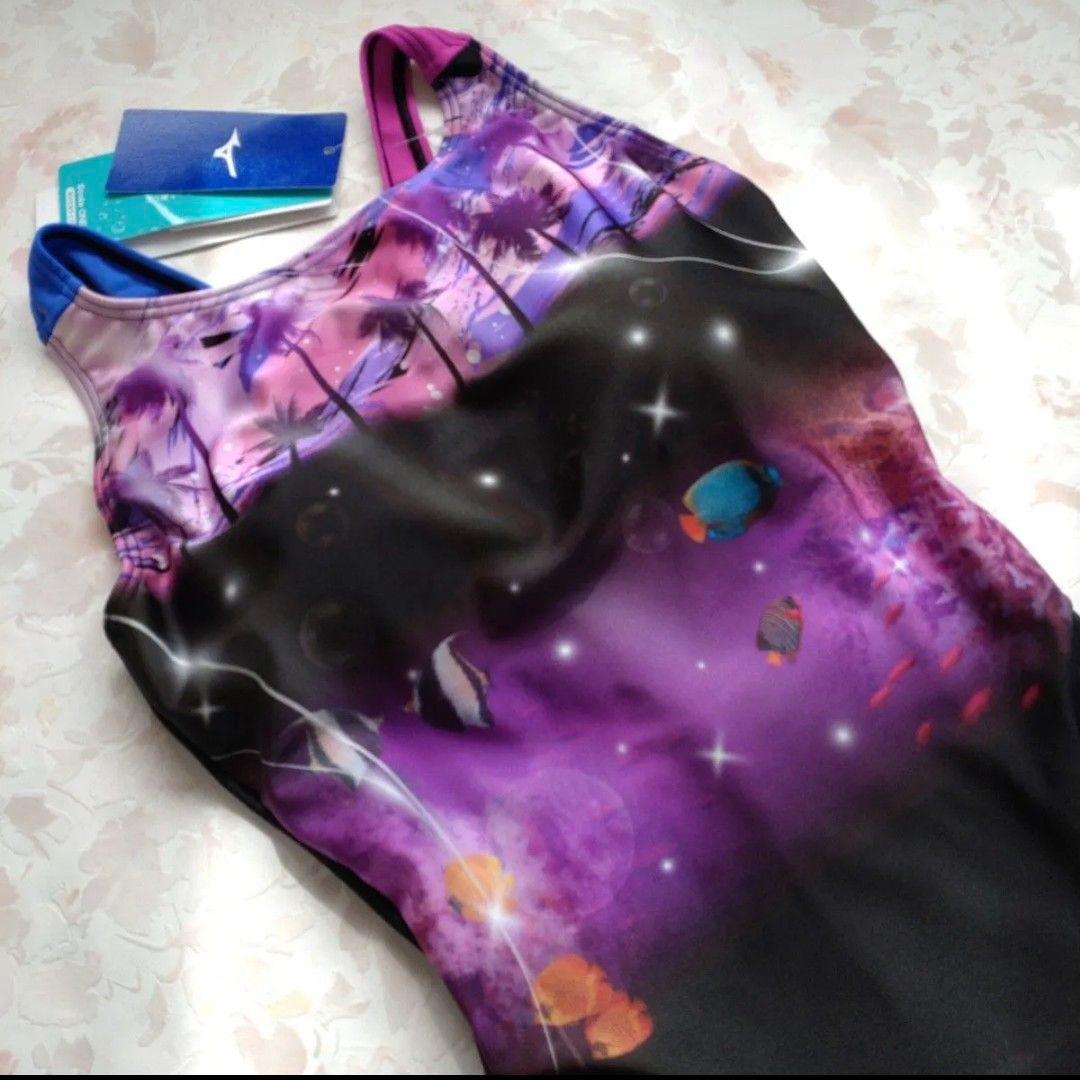 XL 新品 MIZUNO StrokeONE カップ付 練習水着 撥水