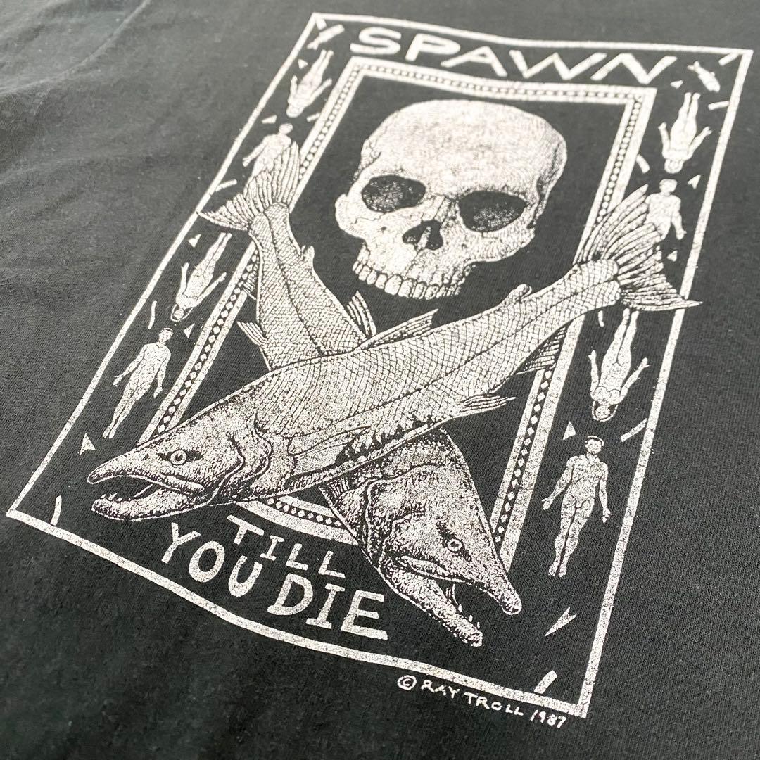 大特価｜80s RAY TROLL SPAWN スカルT M ブラック USA
