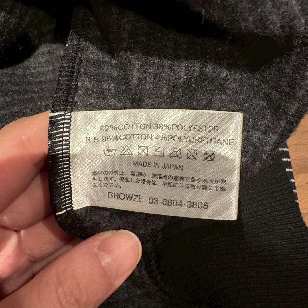 【XL】ENNOY BORDER CREW NECK SWEAT