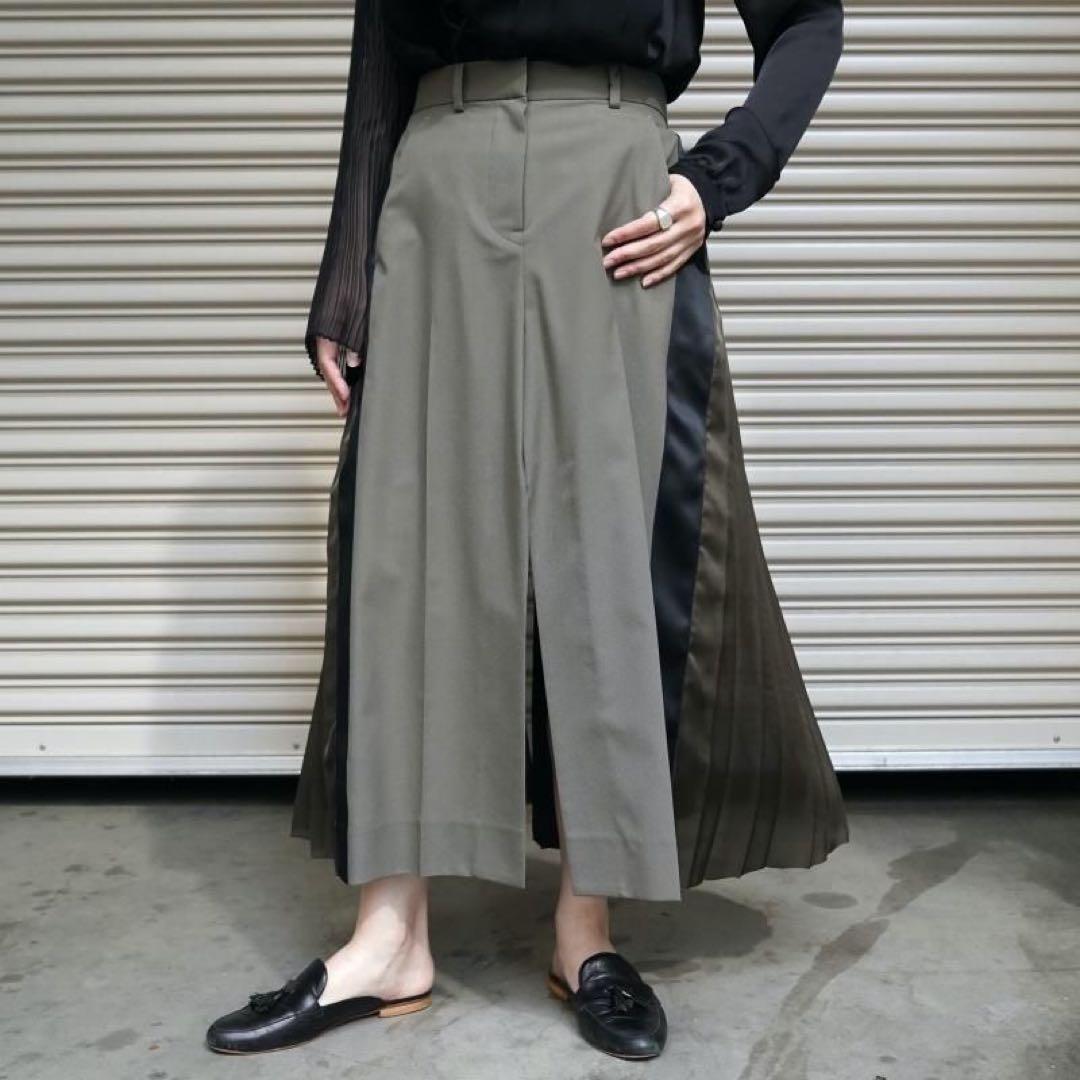 [sacai] サカイ21-05653 Suiting Mix Skirt