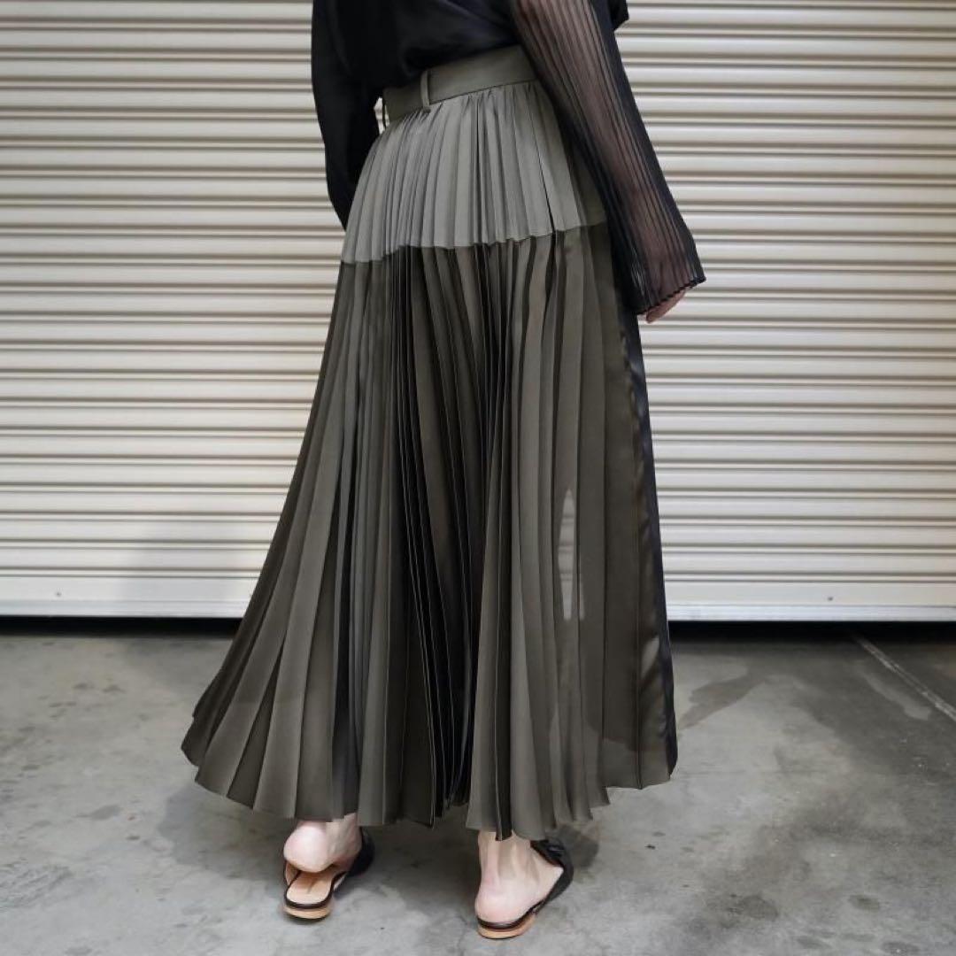[sacai] サカイ21-05653 Suiting Mix Skirt