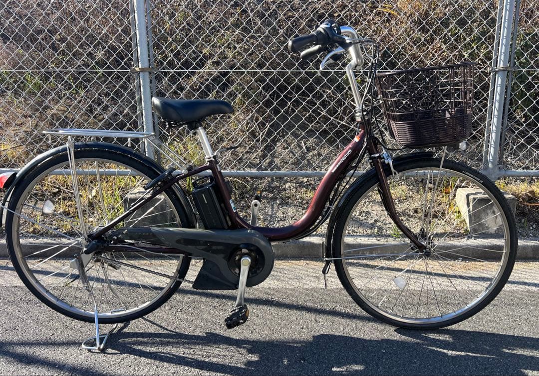 ヤマハPASナチュラ電動アシスト自転車タイヤ新品交換済26インチ整備済関東圏配送