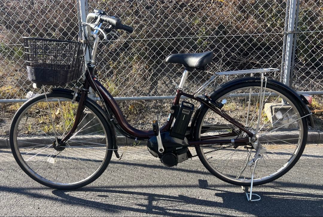 ヤマハPASナチュラ電動アシスト自転車タイヤ新品交換済26インチ整備済関東圏配送
