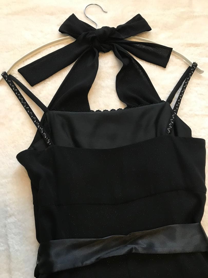 美品☆anySiSパーティドレス ホルターネック 結婚式 2次会 オンワード樫山