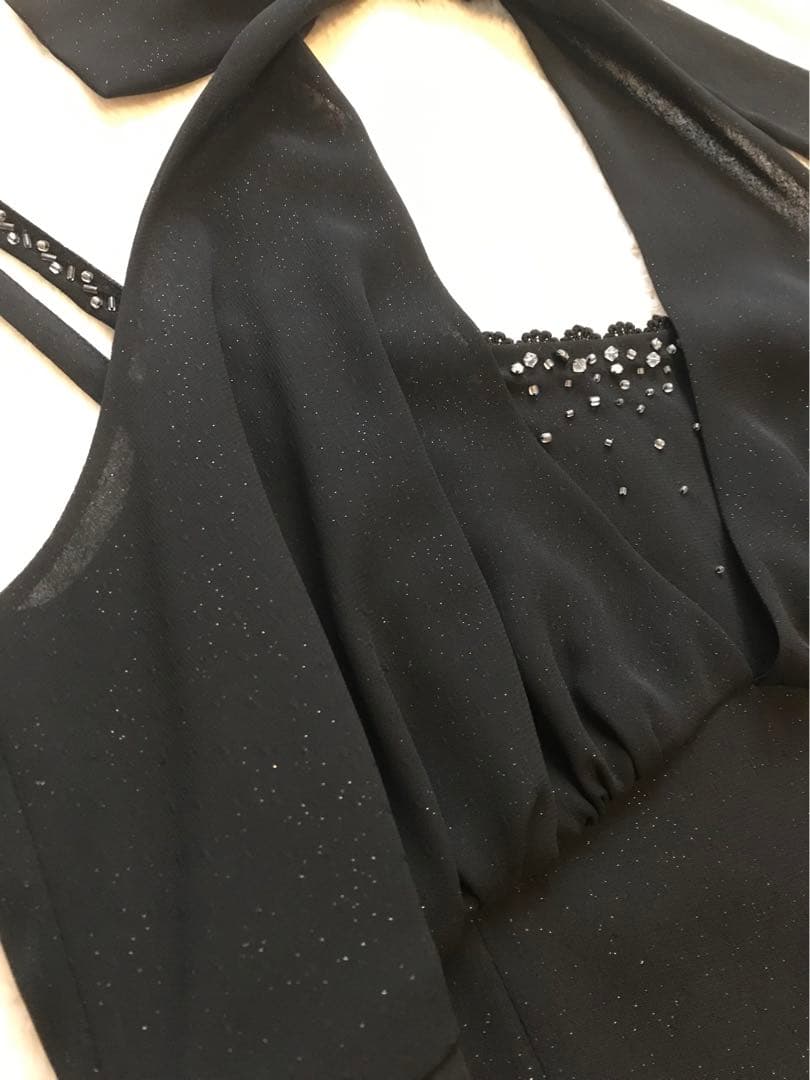 美品☆anySiSパーティドレス ホルターネック 結婚式 2次会 オンワード樫山