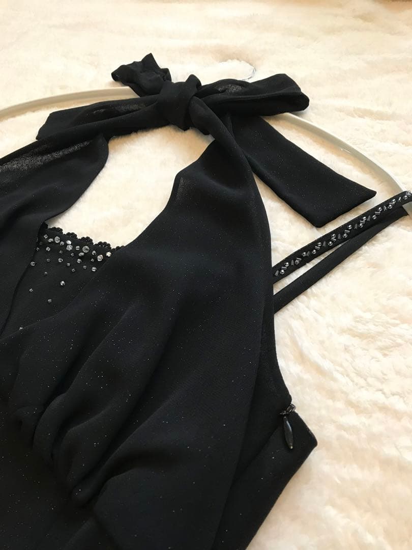 美品☆anySiSパーティドレス ホルターネック 結婚式 2次会 オンワード樫山