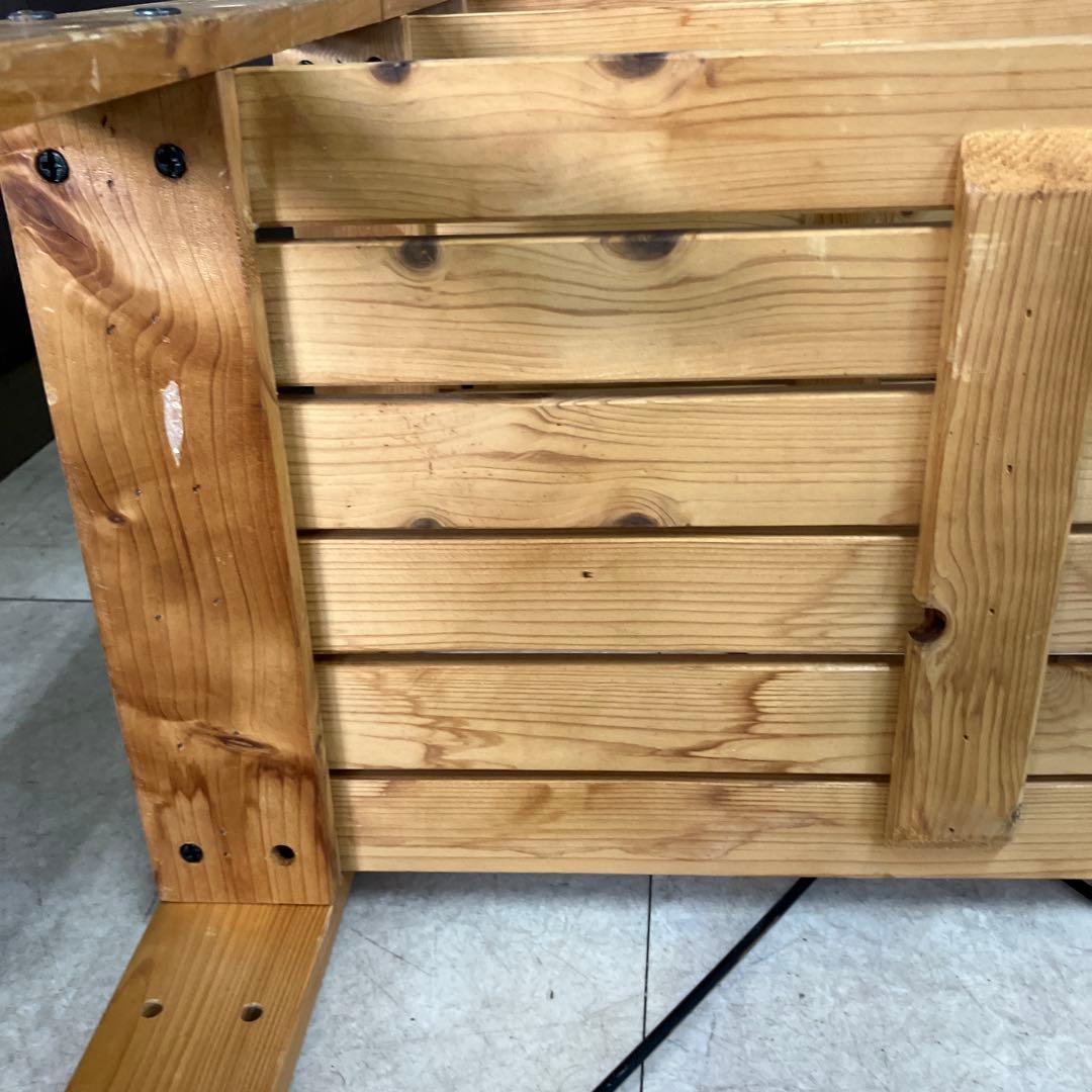 A-5 北欧レトロ 天然木 3段木製ラック ウッドシェルフ 飾り棚/多目的ラック