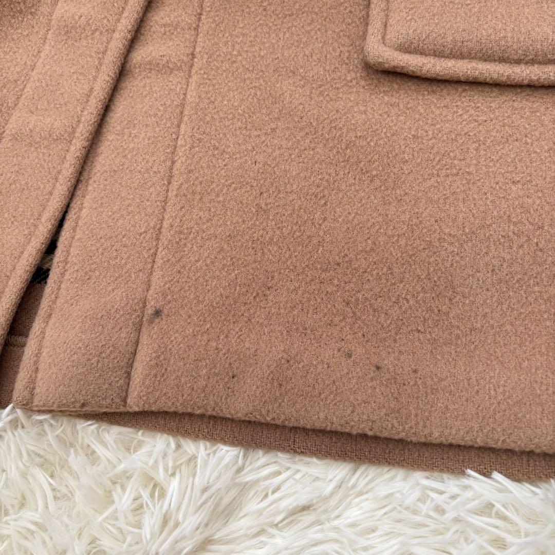 バーバリー ノバチェック ダッフルコート　ウール 英国製 ベージュ　サイズL相当