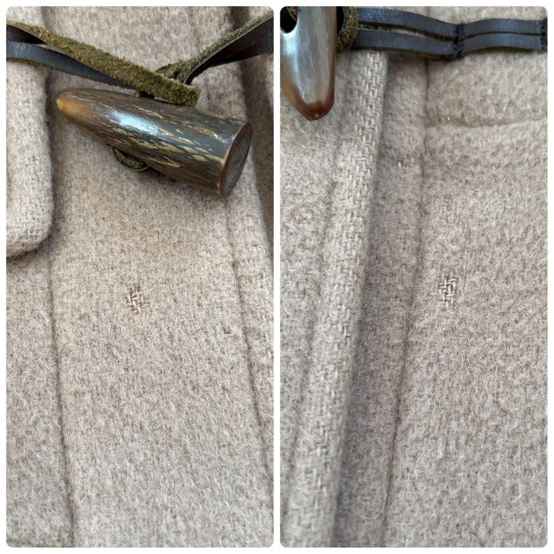 バーバリー ノバチェック ダッフルコート　ウール 英国製 ベージュ　サイズL相当