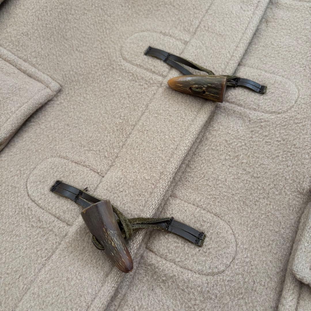 バーバリー ノバチェック ダッフルコート　ウール 英国製 ベージュ　サイズL相当