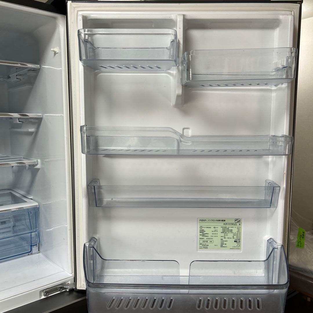 清潔✨AQUA 冷蔵庫 355L 製氷機能付き ・2018年製【たのメル便】