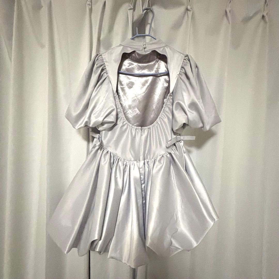 treaturself satin balloon peplum mini - メルカリ