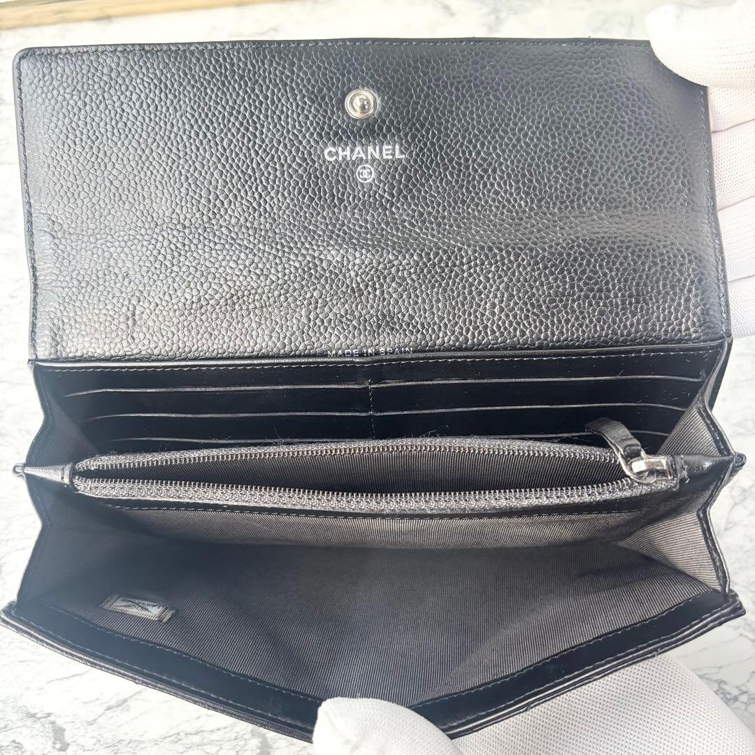 aiko様　CHANEL 長財布　ロングフラップウォレット　マトラッセ