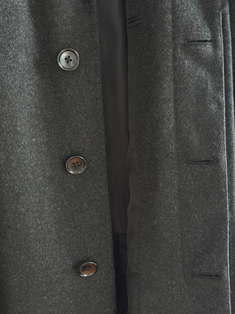 HERMES PARIS ダークグレー ヴィンテージチェスターコート