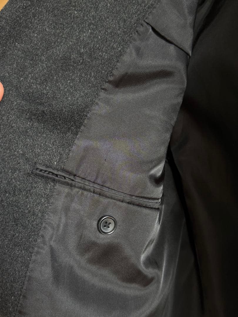 HERMES PARIS ダークグレー ヴィンテージチェスターコート