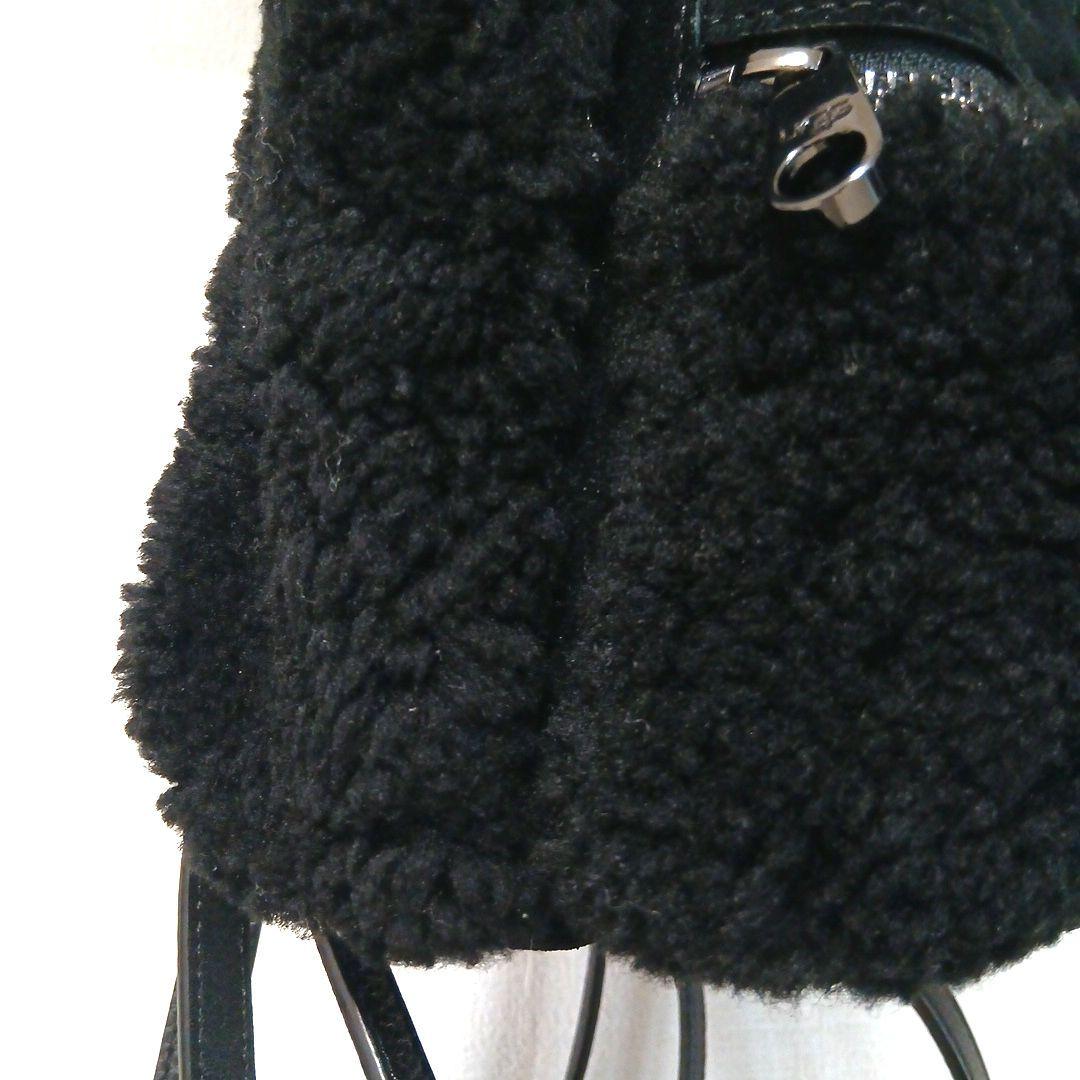UGG アグ ミニリュック バックパック シープ ブラック スエード ボア
