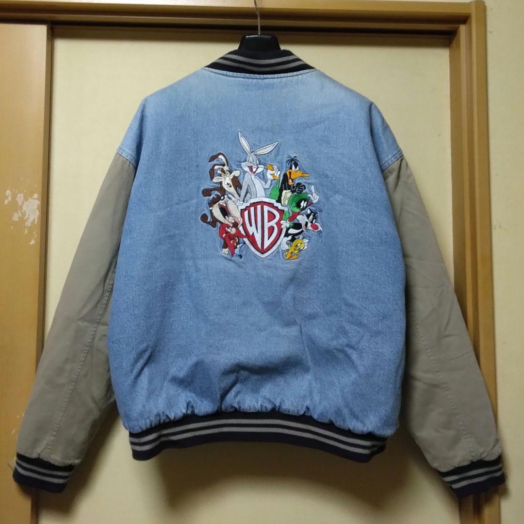 ワーナーブラザーズ デニムスタジャン ブルゾン キャラ刺繍 ルーニー
