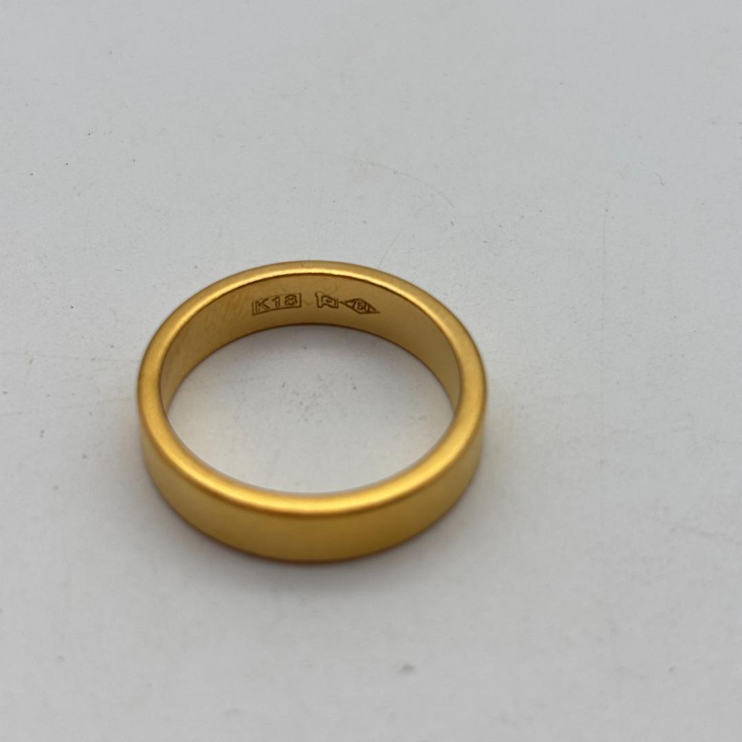 ⭐ 極美品 ✨K18金 ゴールド マット仕上げリング 4.4g