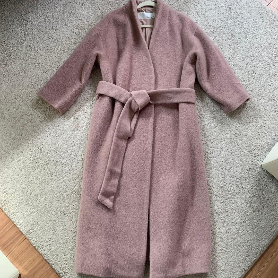 美品☆ウィムガゼット モヘアシャギー ロングガウンコート 大草直子