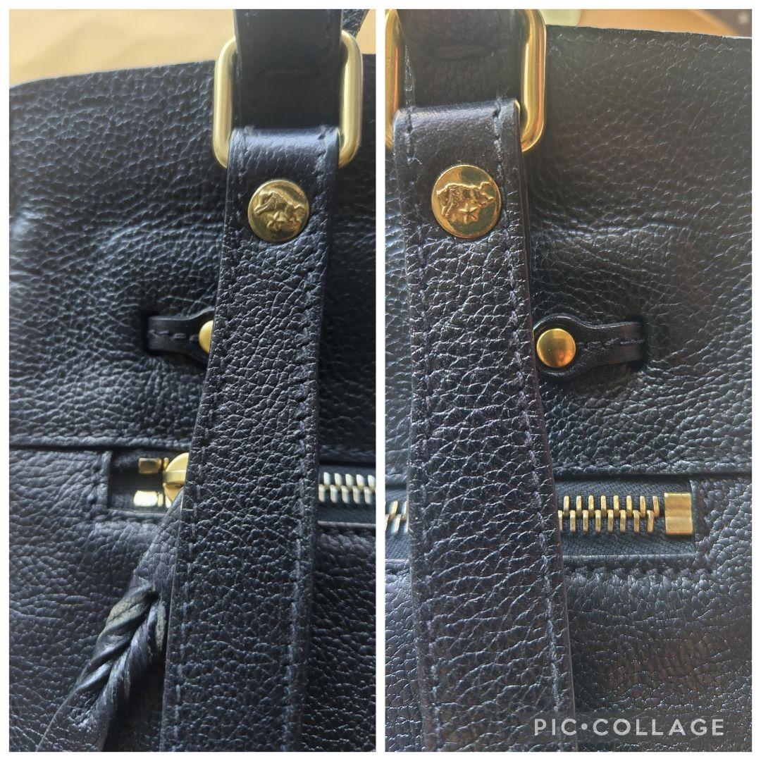 【美品✨】イルビゾンテ オールレザー リュック フラップ 巾着 ロゴ刻印 黒