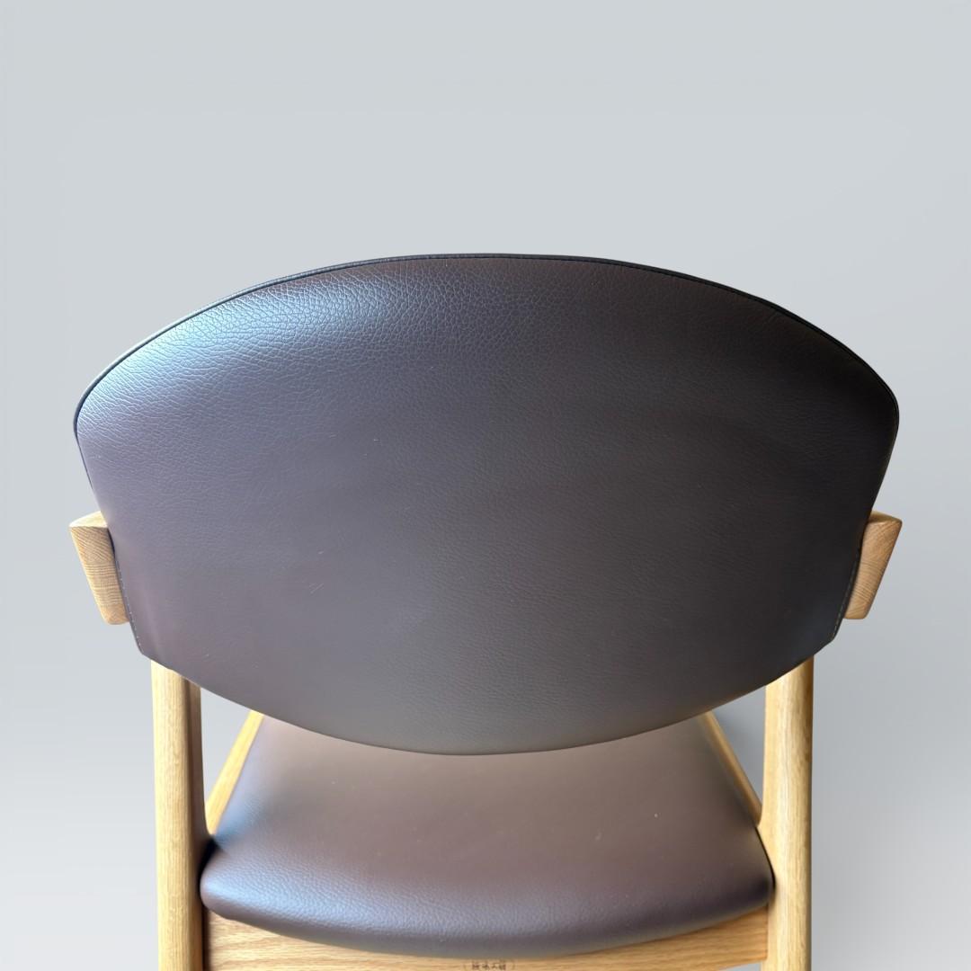 【美品】浜本工芸 ダイニングチェア アームチェア 肘掛 オーク材②